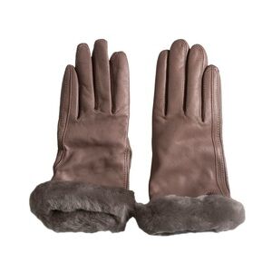 UGG Classic Leather Smart Gloves - Stormy Grey
